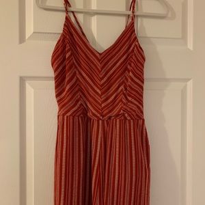 Red stripe romper WITH POCKETS!